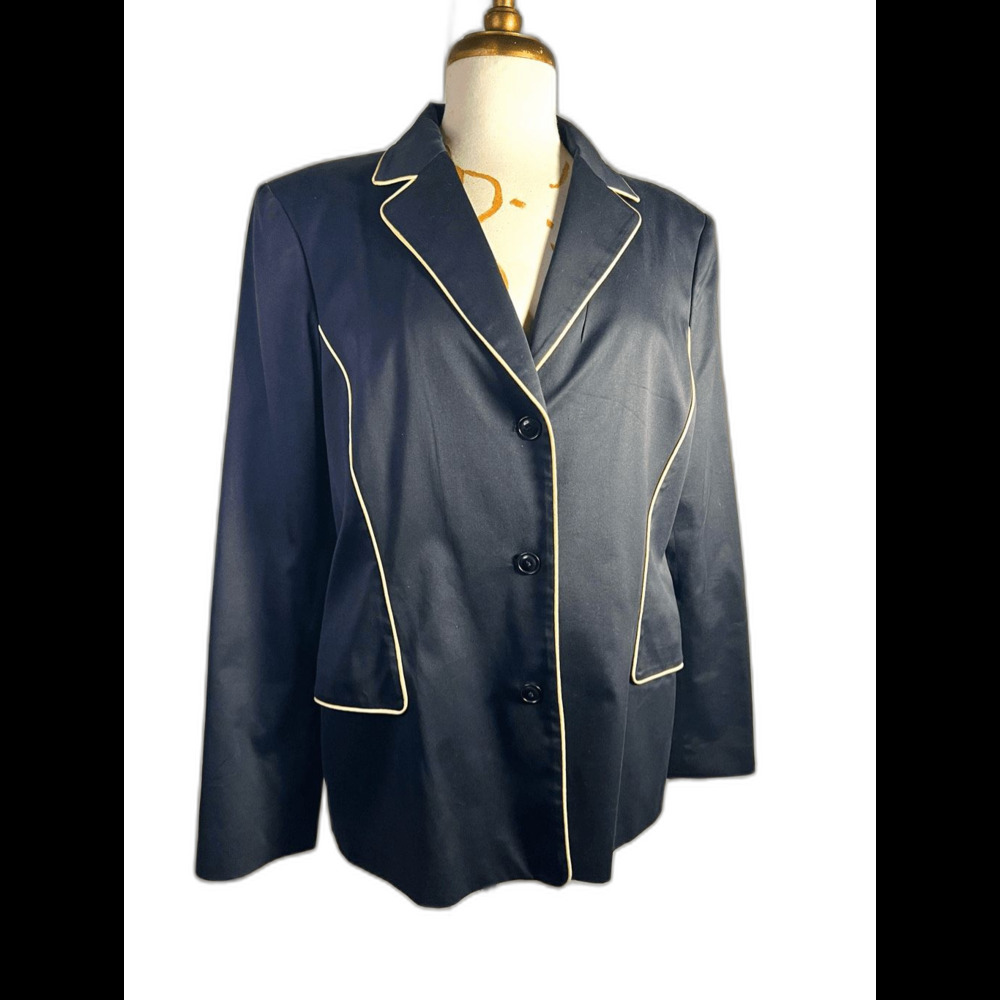 Oscar de la Renta Blazer Size 16 Vintage 90's Quiet Luxury Jacket